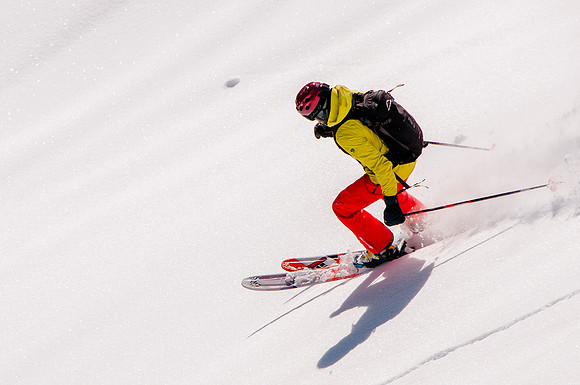 Skiing in the deep stuff at Snowbird-9055