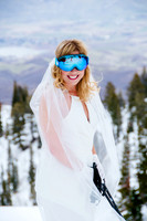 Megan Collins skiing in a wedding dress-2187