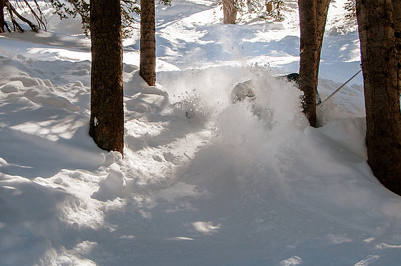 Skiing in the deep stuff at Snowbird-9144