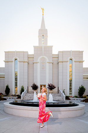 Missionary Photoshoot: Isabelle Petersen at Bountiful Temple