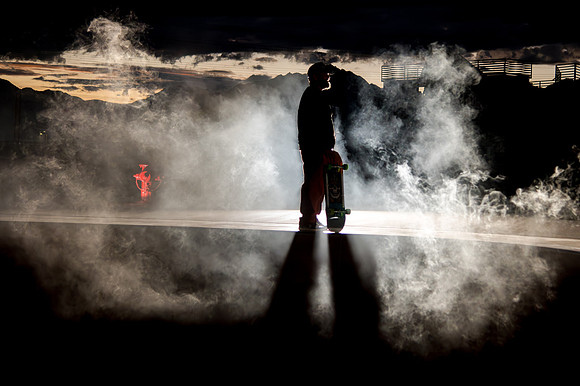 Skateboarding at Sunrise – West Jordan Wheels Park Session with Off-Camera Strobe2128