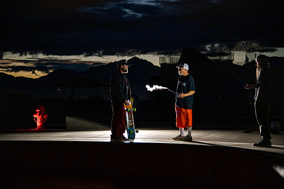 Skateboarding at Sunrise – West Jordan Wheels Park Session with Off-Camera Strobe2109