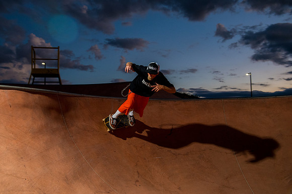 Skateboarding at Sunrise – West Jordan Wheels Park Session with Off-Camera Strobe2228