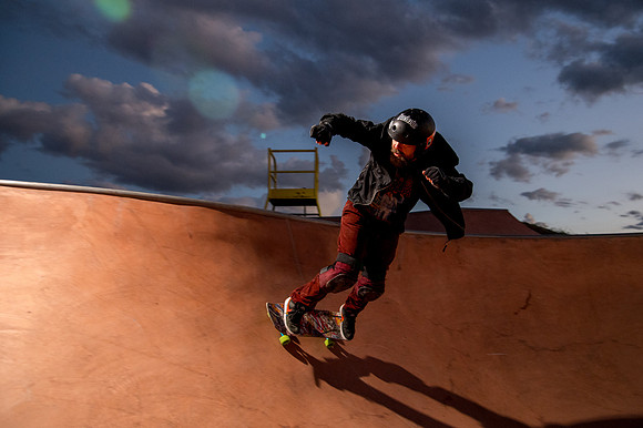 Skateboarding at Sunrise – West Jordan Wheels Park Session with Off-Camera Strobe2237
