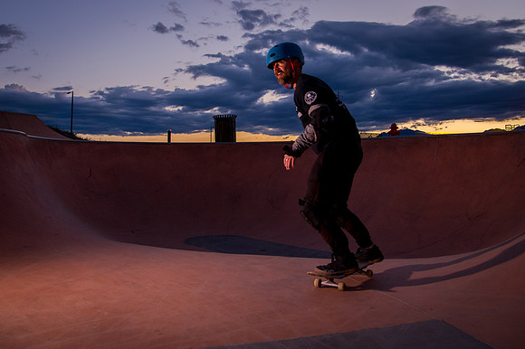 Skateboarding at Sunrise – West Jordan Wheels Park Session with Off-Camera Strobe2360