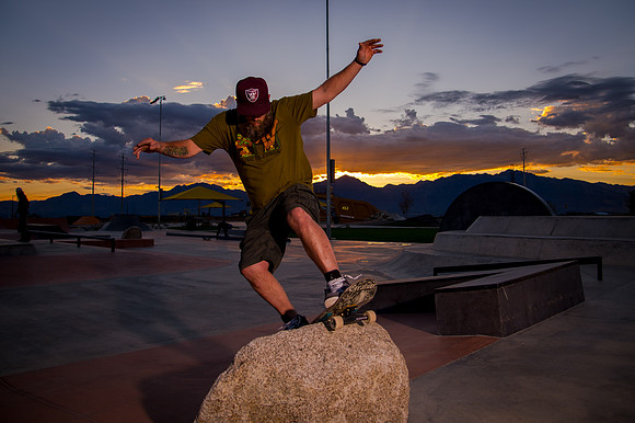 Skateboarding at Sunrise – West Jordan Wheels Park Session with Off-Camera Strobe2396