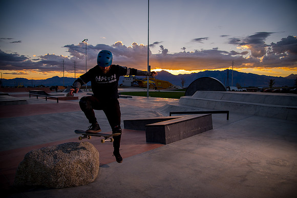Skateboarding at Sunrise – West Jordan Wheels Park Session with Off-Camera Strobe2441