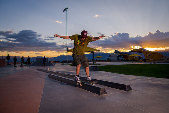 Skateboarding at Sunrise – West Jordan Wheels Park Session with Off-Camera Strobe2523