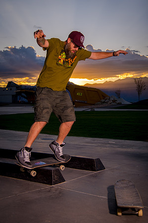 Skateboarding at Sunrise – West Jordan Wheels Park Session with Off-Camera Strobe2536