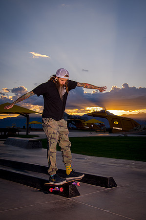 Skateboarding at Sunrise – West Jordan Wheels Park Session with Off-Camera Strobe2538