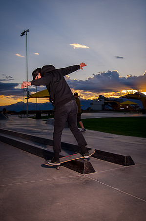 Skateboarding at Sunrise – West Jordan Wheels Park Session with Off-Camera Strobe2543