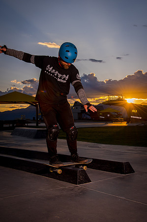 Skateboarding at Sunrise – West Jordan Wheels Park Session with Off-Camera Strobe2560