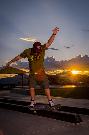 Skateboarding at Sunrise – West Jordan Wheels Park Session with Off-Camera Strobe2564