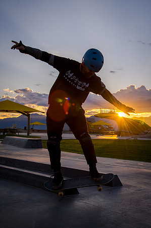 Skateboarding at Sunrise – West Jordan Wheels Park Session with Off-Camera Strobe2561