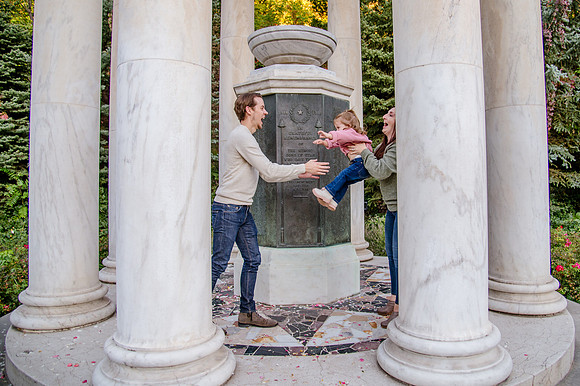 Family Bliss: Fall Portraits Amidst Nature's Beauty at Memory Grove and the Utah Capitol