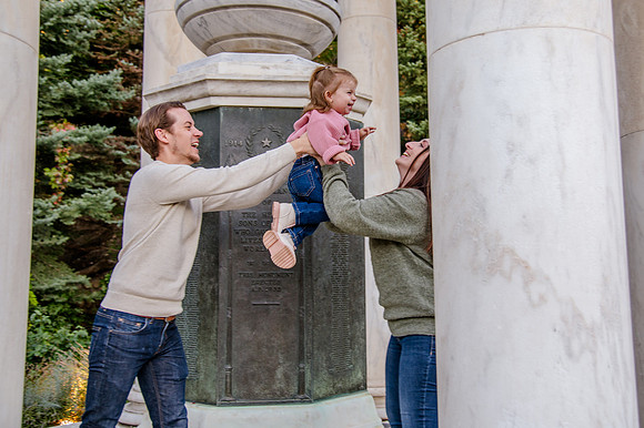 Family Bliss: Fall Portraits Amidst Nature's Beauty at Memory Grove and the Utah Capitol