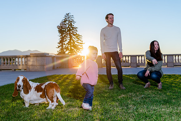 Family Bliss: Fall Portraits Amidst Nature's Beauty at Memory Grove and the Utah Capitol