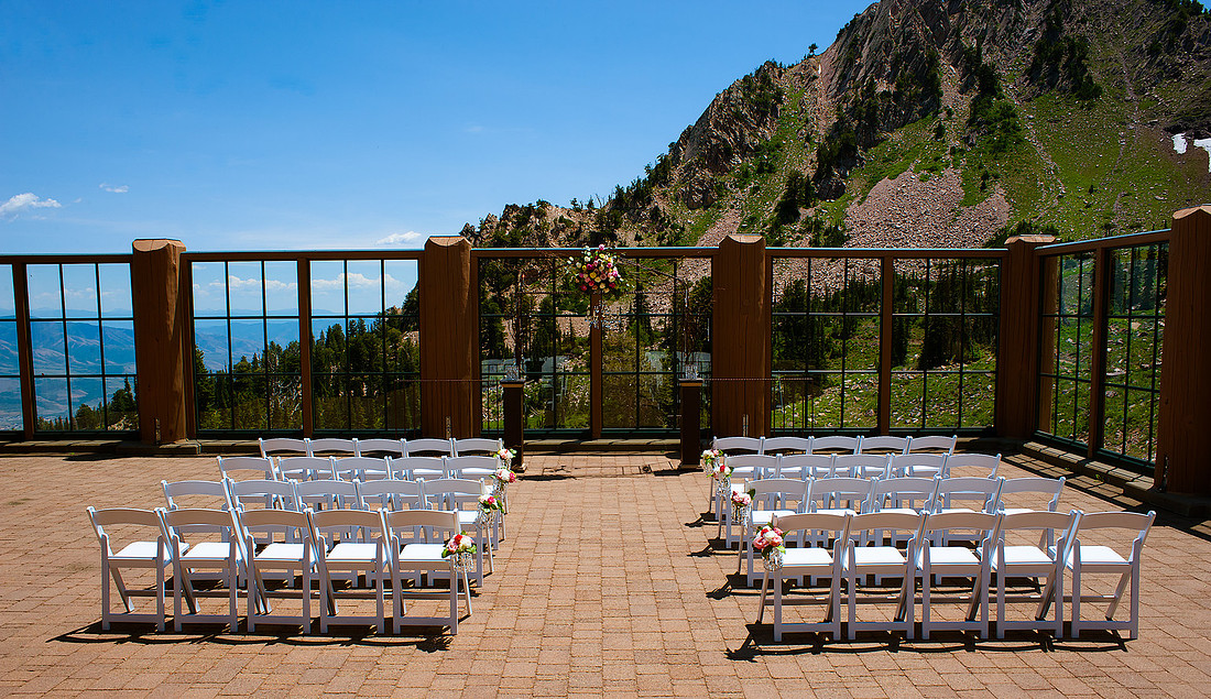 Snowbasin Wedding Inspiration Mountain wedding ceremony