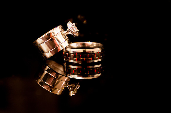 Detail shot of wedding rings- Ogden wedding photographer