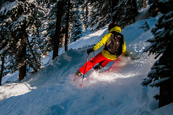Skiing in the deep stuff at Snowbird-9156