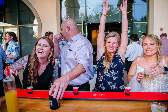 Celebrating Megan and Seth: A Festive Reception at River Oaks Golf Course