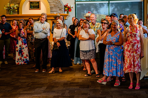 Celebrating Megan and Seth: A Festive Reception at River Oaks Golf Course