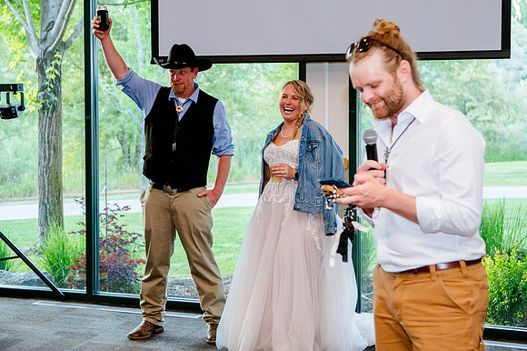Celebrating Megan and Seth: A Festive Reception at River Oaks Golf Course