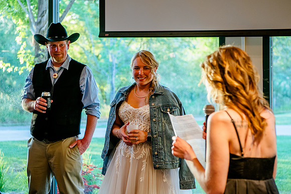 Celebrating Megan and Seth: A Festive Reception at River Oaks Golf Course