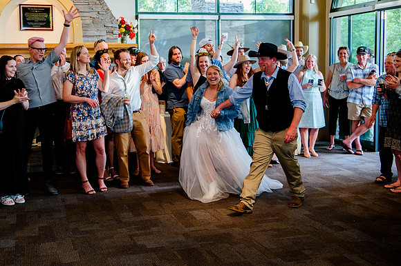 Celebrating Megan and Seth: A Festive Reception at River Oaks Golf Course