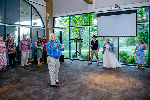 Celebrating Megan and Seth: A Festive Reception at River Oaks Golf Course