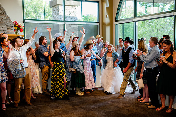 Celebrating Megan and Seth: A Festive Reception at River Oaks Golf Course