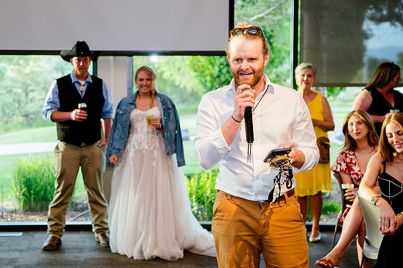 Celebrating Megan and Seth: A Festive Reception at River Oaks Golf Course