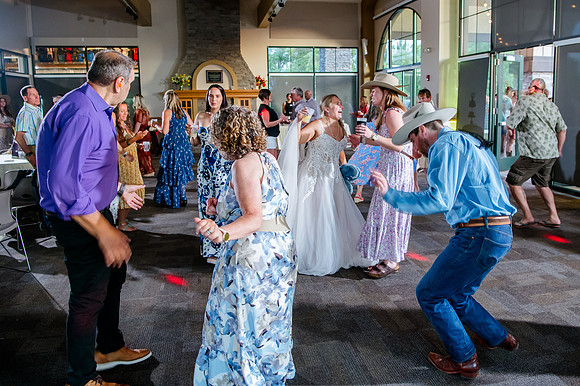 Celebrating Megan and Seth: A Festive Reception at River Oaks Golf Course