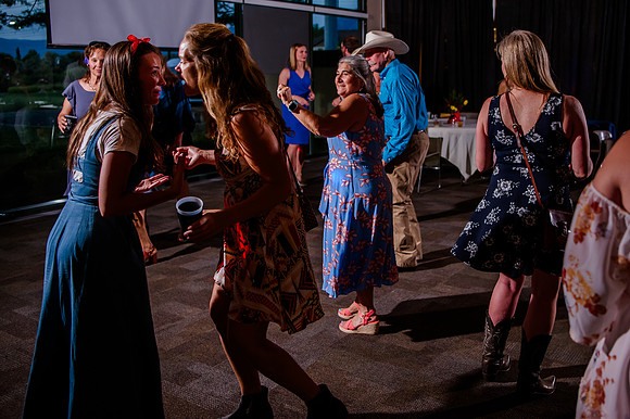 Celebrating Megan and Seth: A Festive Reception at River Oaks Golf Course