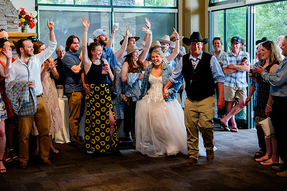 Celebrating Megan and Seth: A Festive Reception at River Oaks Golf Course