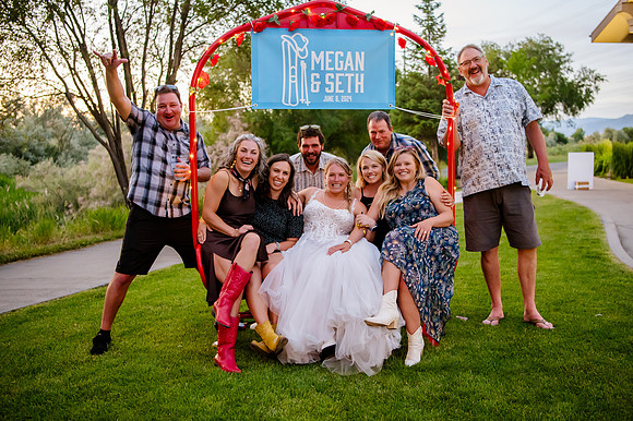 Celebrating Megan and Seth: A Festive Reception at River Oaks Golf Course