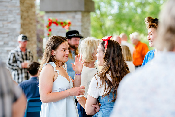 Celebrating Megan and Seth: A Festive Reception at River Oaks Golf Course
