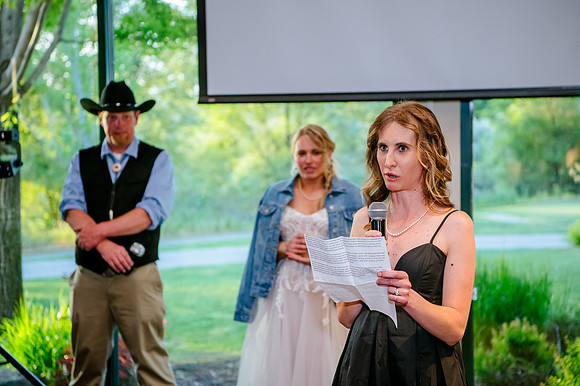 Celebrating Megan and Seth: A Festive Reception at River Oaks Golf Course