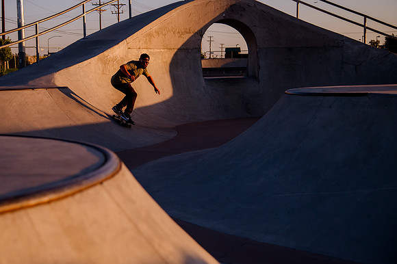 Unveiling Dawn's Magic: Hard Coin-sponsored Skateboarding Shoot at West Valley Skate Park