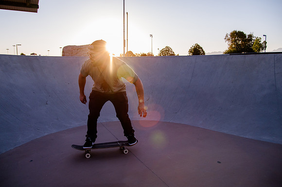 Unveiling Dawn's Magic: Hard Coin-sponsored Skateboarding Shoot at West Valley Skate Park