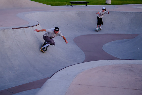 Unveiling Dawn's Magic: Hard Coin-sponsored Skateboarding Shoot at West Valley Skate Park