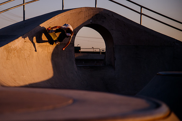 Unveiling Dawn's Magic: Hard Coin-sponsored Skateboarding Shoot at West Valley Skate Park