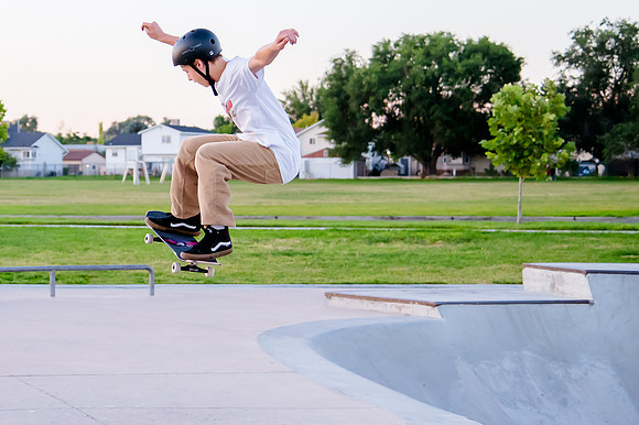 Unveiling Dawn's Magic: Hard Coin-sponsored Skateboarding Shoot at West Valley Skate Park
