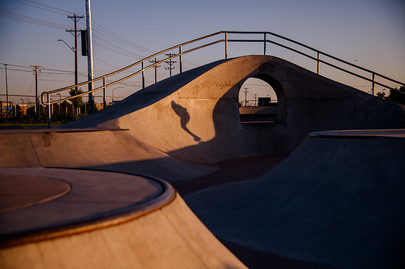 Unveiling Dawn's Magic: Hard Coin-sponsored Skateboarding Shoot at West Valley Skate Park