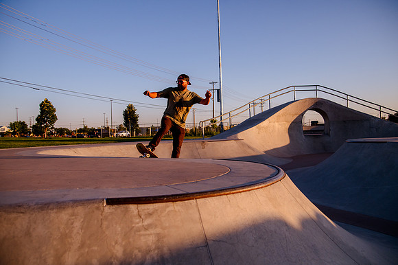 Unveiling Dawn's Magic: Hard Coin-sponsored Skateboarding Shoot at West Valley Skate Park