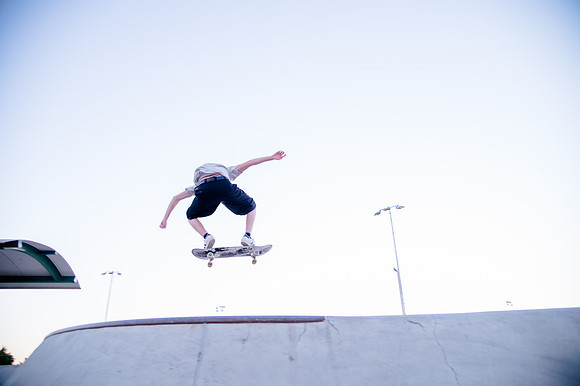 Unveiling Dawn's Magic: Hard Coin-sponsored Skateboarding Shoot at West Valley Skate Park