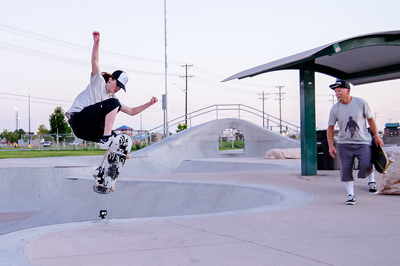 Unveiling Dawn's Magic: Hard Coin-sponsored Skateboarding Shoot at West Valley Skate Park