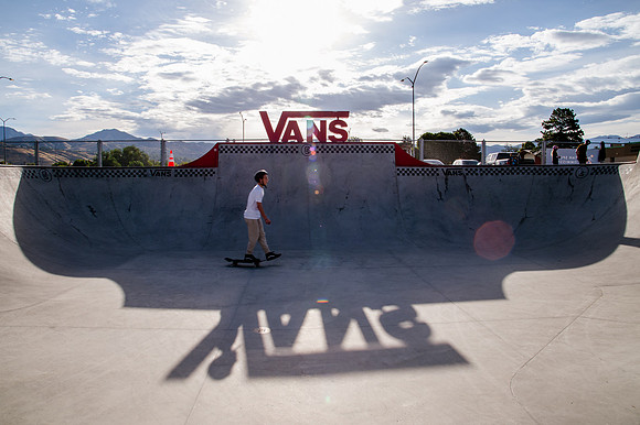 Urban Energy Unleashed: Hard Coin-sponsored Skateboarding Shoot at Vans Skate Park