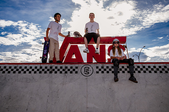 Urban Energy Unleashed: Hard Coin-sponsored Skateboarding Shoot at Vans Skate Park