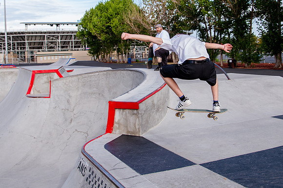 Urban Energy Unleashed: Hard Coin-sponsored Skateboarding Shoot at Vans Skate Park